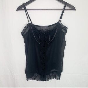PJK / Patterson J. Kincaid / Sheer Ruffle Tank Top